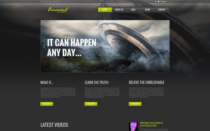 html шаблон ufo moto cms
