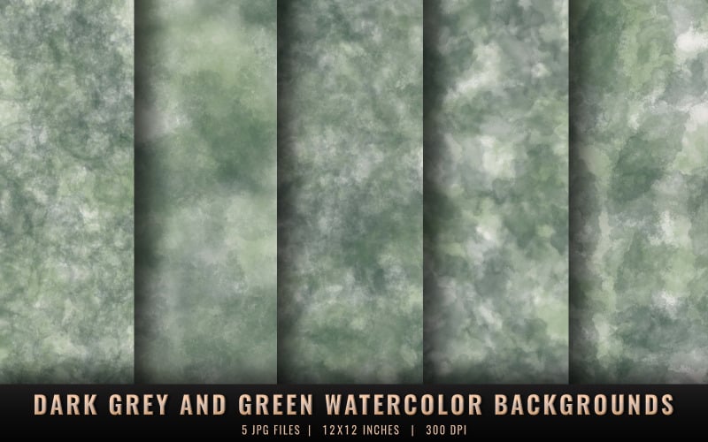 Sfondi acquerello grigio scuro e verde