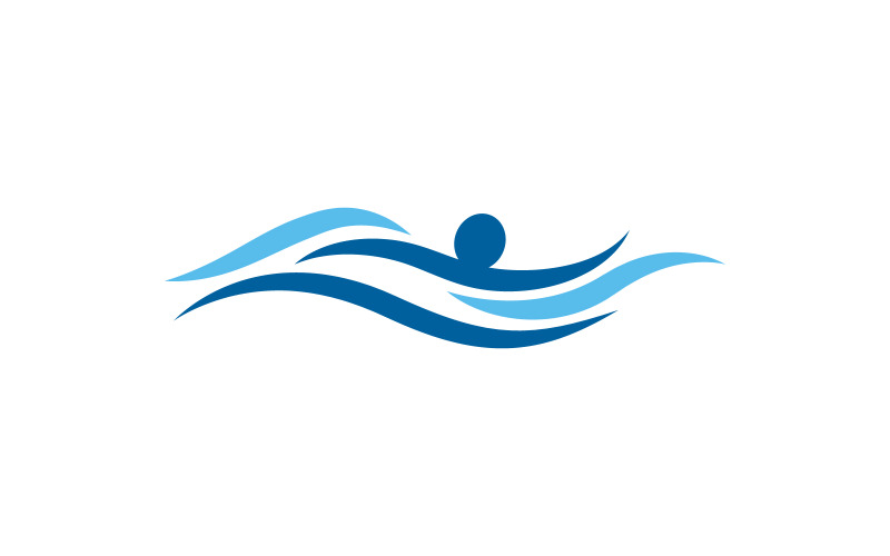 Water Sport swimming Vector illustration Logo design Template v.39