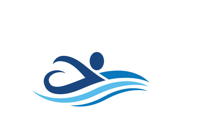 Water Sport swimming Vector illustration Logo design Template v.45