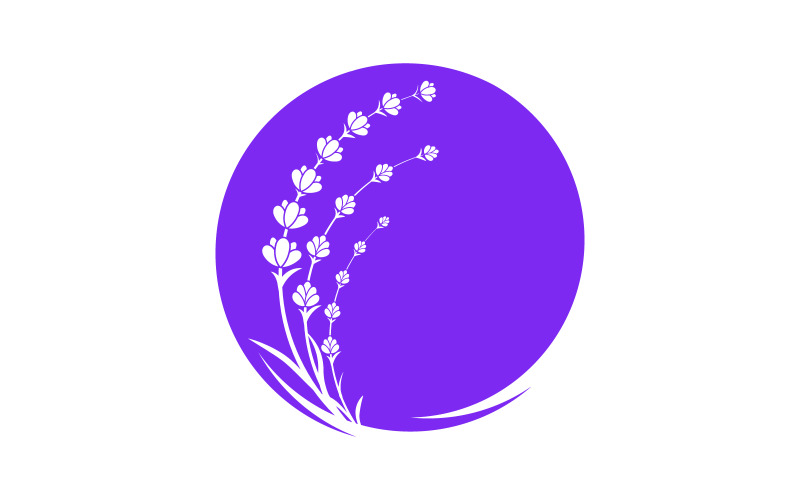 Lavendel blomma Vektor ikon illustration design mall v.12