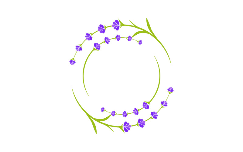 Lavendel blomma vektor ikon illustration design mall v.7