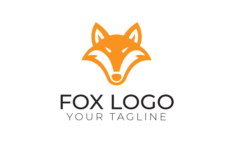 Modelo de logotipo minimalista Fox
