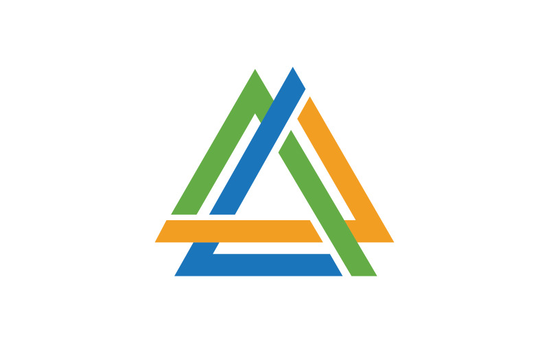 Driehoek concept pictogram Logo ontwerp illustratie sjabloon v.3