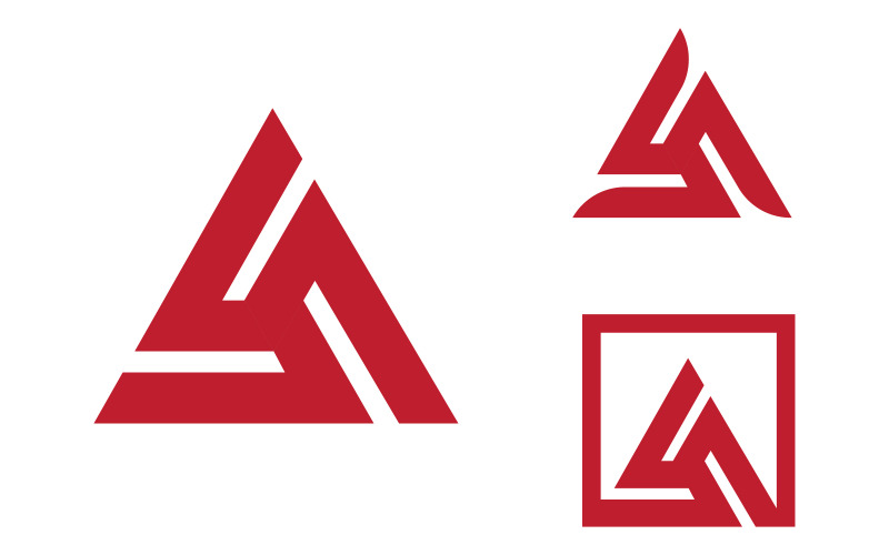 Icona del concetto di triangolo Modello di illustrazione del design del logo v.2