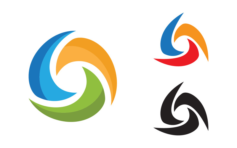 Modèle d'illustration de conception de logo d'icône de concept de triangle v.13