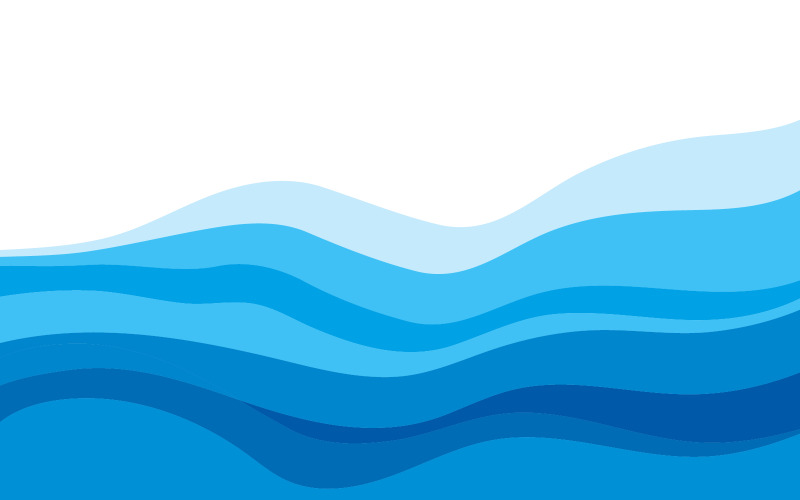 Modelo de design de ilustração de fundo de onda de água v.7