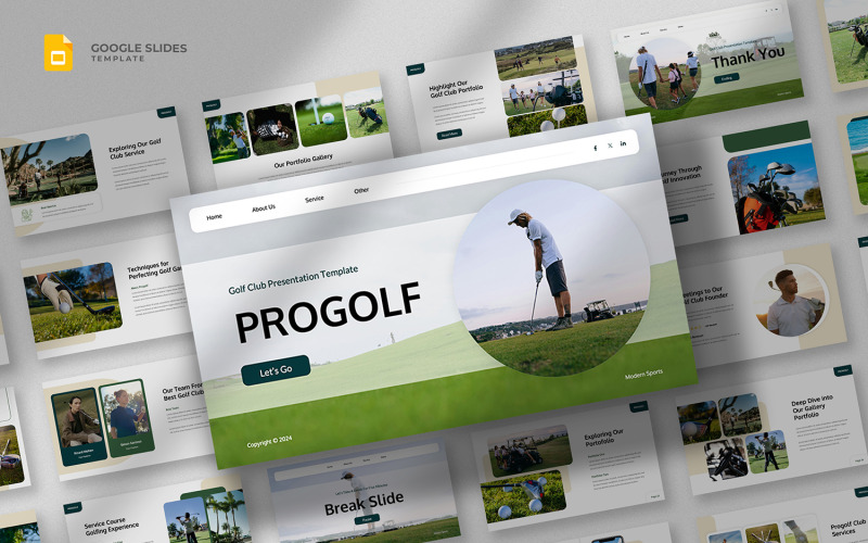 Progolf - Golf Club Google Slides Template