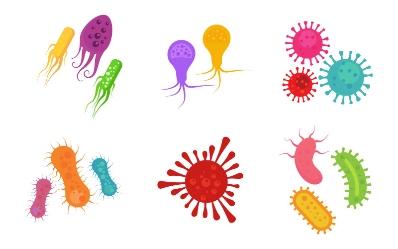Virus hälsa medicinsk vektorillustration malldesign v.2