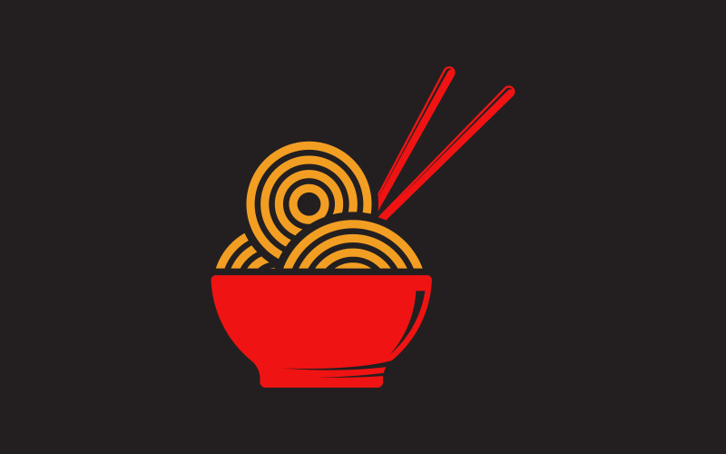 面条食品标志插画设计模板 v.12