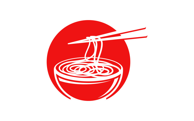 Szablon projektu ilustracji logo Noodles food v.7