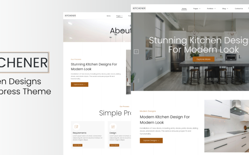 Kitchener - Köksdesigner Wordpress-tema