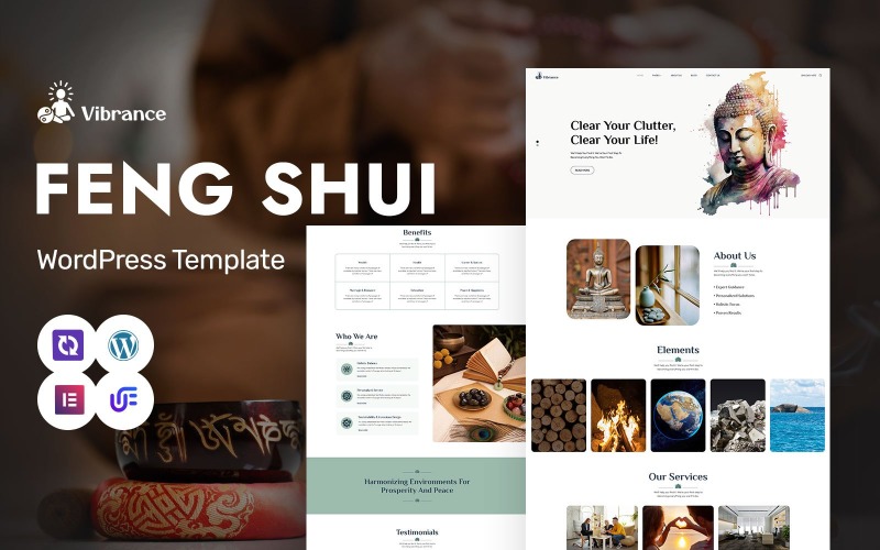 Vibrance – Feng Shui tanácsadás és wellness WordPress Elementor téma