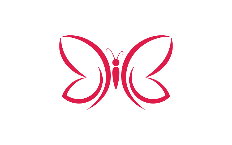 美丽蝴蝶矢量图标徽标设计模板 v.20