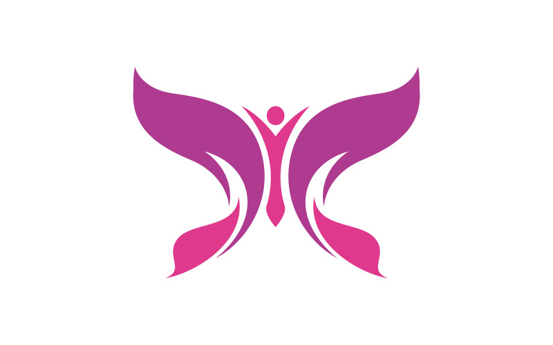 Modèle de conception de logo d'icône vectorielle de papillon de beauté v.24