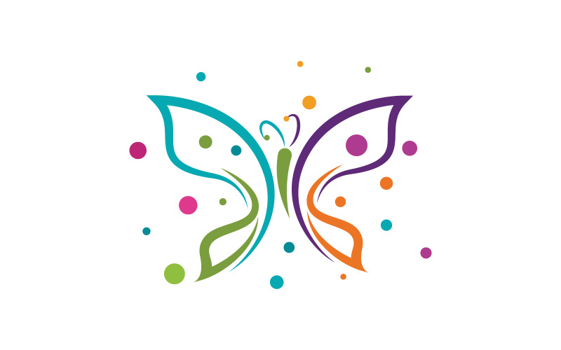 Шаблон дизайна логотипа Beauty Butterfly Vector v.15