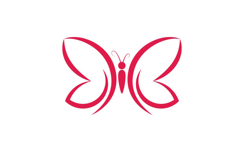 Skönhet fjäril vektor ikon logotyp designmall v.20