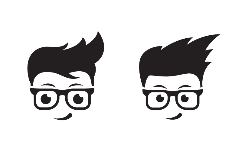 Smart Geek Boy ikon design illustration Mall v.1