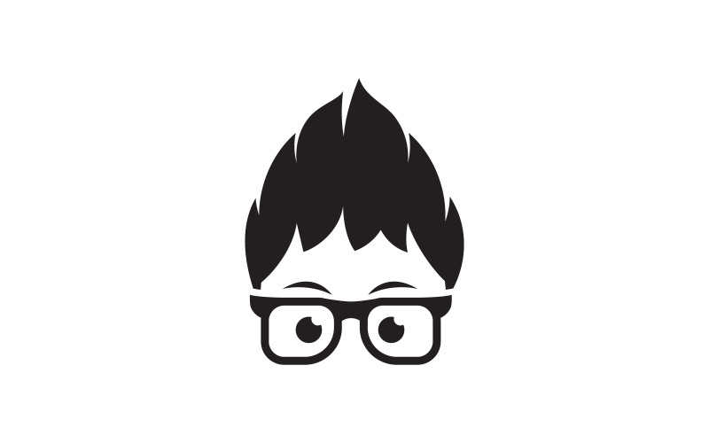 Smart Geek Boy ikon design illustration Mall v.2