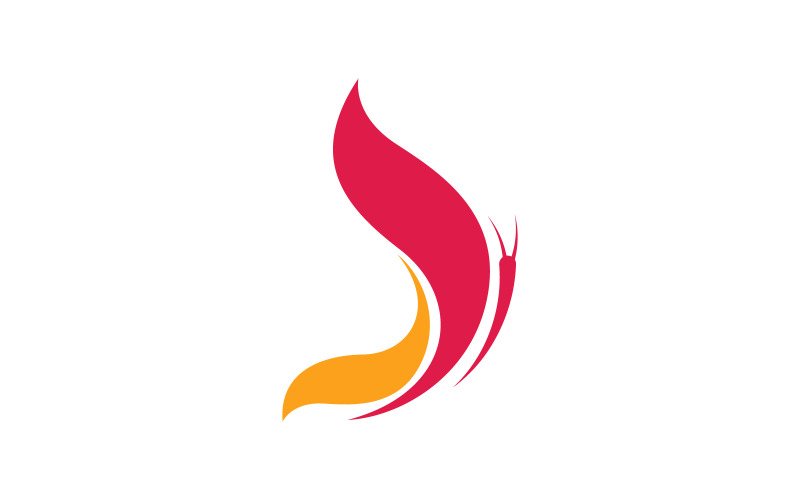 Szablon projektu logo ikony wektorowej Beauty Butterfly v.12