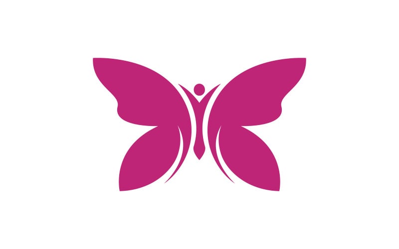 Szablon projektu logo ikony wektorowej Beauty Butterfly v.23