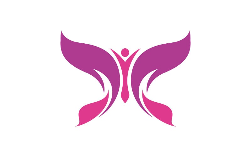 Szablon projektu logo ikony wektorowej Beauty Butterfly v.24