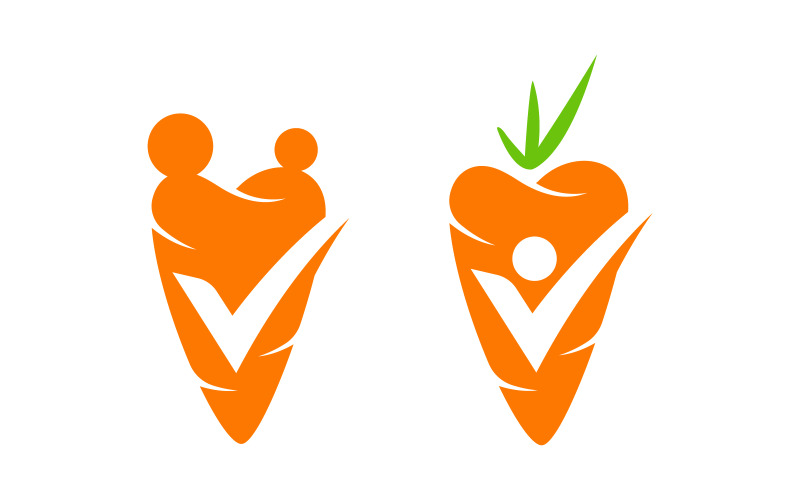 Cenoura Vector ícone design ilustração Modelo v.2