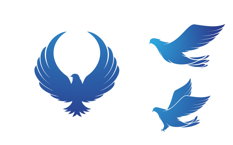 Falkenflügel-Symbol Vorlage Logo Illustration Design v.4