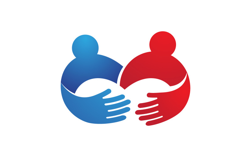 Gemenskapsadoptionsvård, nätverk och social logotyp designmall v.7