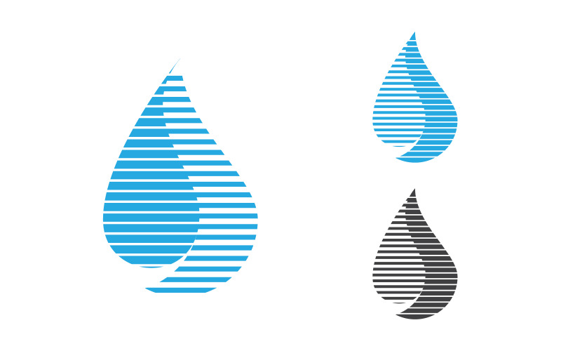 Goccia d'acqua natura Logo Template illustrazione vettoriale design v.5