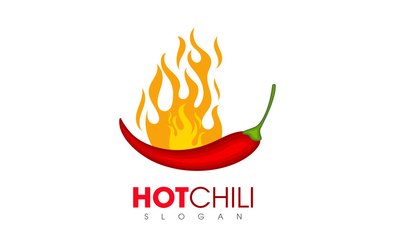 Hot natural chili icon Šablona vektorové ilustrace v.2