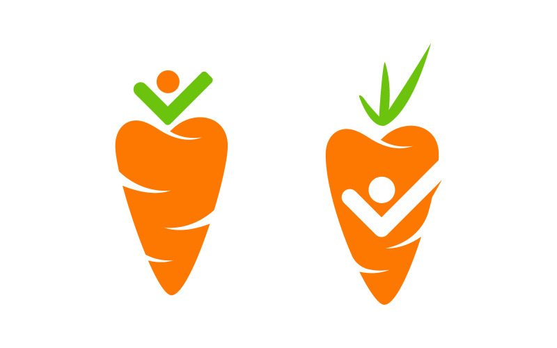 Karotten-Vektor-Symbol-Design-Illustration Vorlage v.3