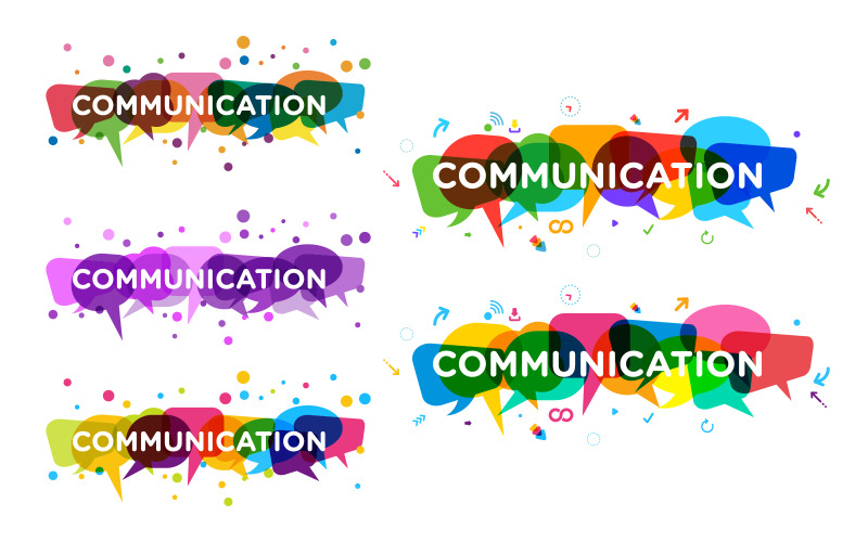 Modèle d'icône de communication illustration vectorielle v.1