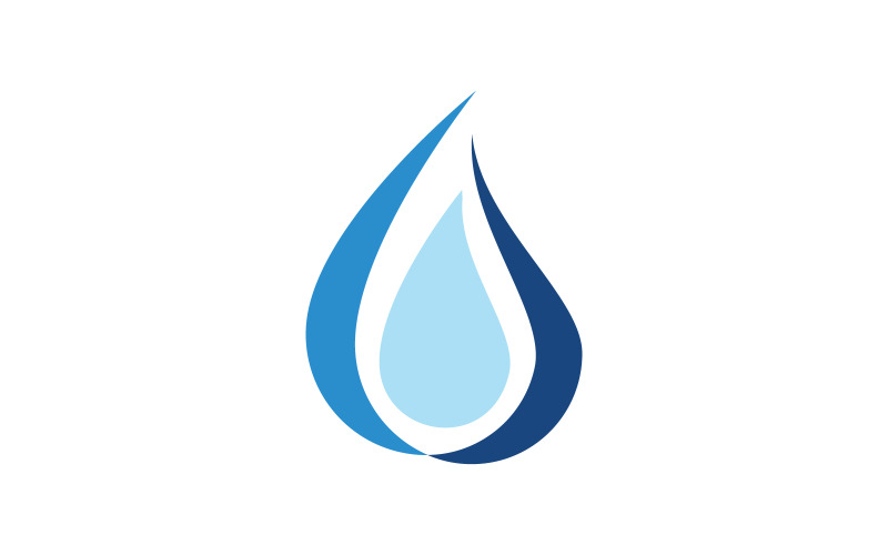 Modèle de logo de la nature de la goutte d'eau conception d'illustration vectorielle v.1