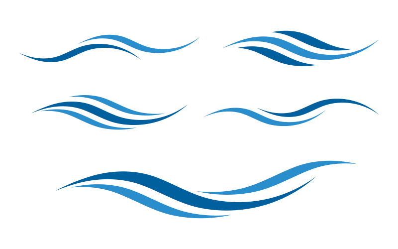 Modello di progettazione dell'illustrazione dell'onda dell'acqua di flusso