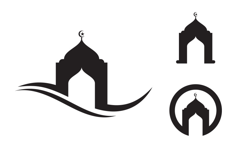 Moslimgebouw vector illustratie ontwerp sjabloon
