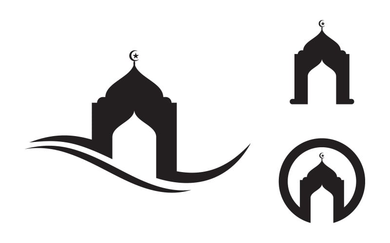 Muslimsk byggnad vektor Illustration designmall
