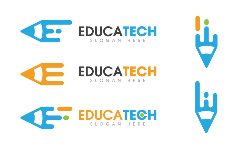 Pen Education Template vector icon illustration design v.7