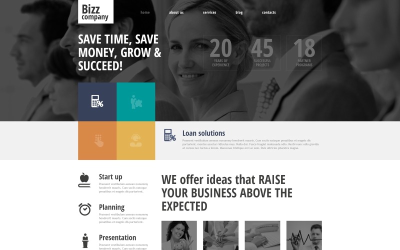 Modello Joomla reattivo per i servizi commerciali