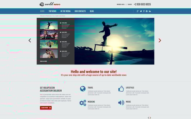 новостной портал отзывчивый шаблон joomla