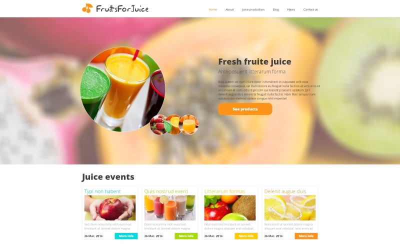 Plantilla Joomla receptiva de alimentos y bebidas