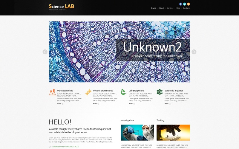 science lab отзывчивый шаблон joomla