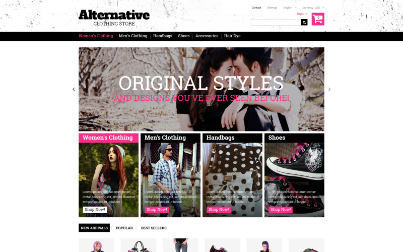 Vêtements qui font vibrer le thème PrestaShop