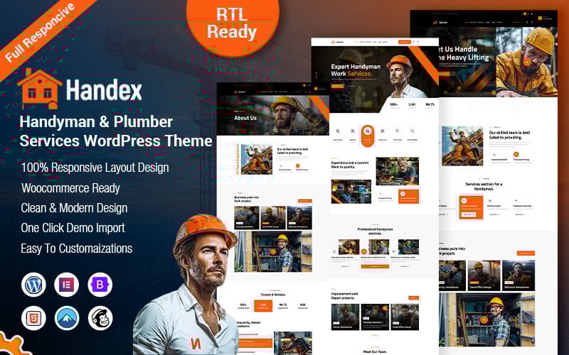 Handex - WordPress-Theme für Handwerker- und Klempnerdienste
