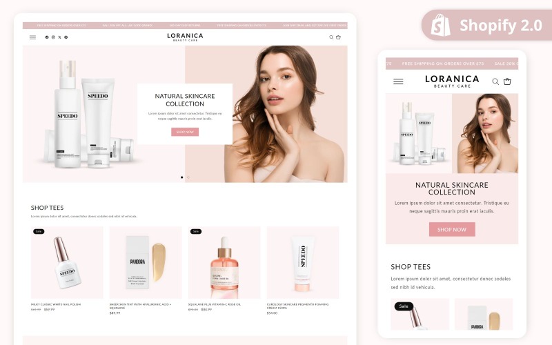 Loranica 美容护理 - Shopify 美容主题 | Shopify 2.0