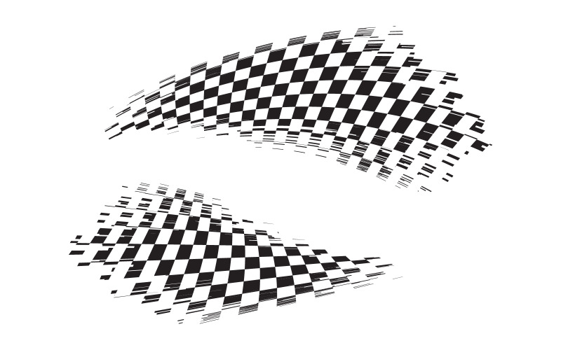 Modèle d'illustration de conception de concept de vitesse de drapeau de course plus rapide v.4