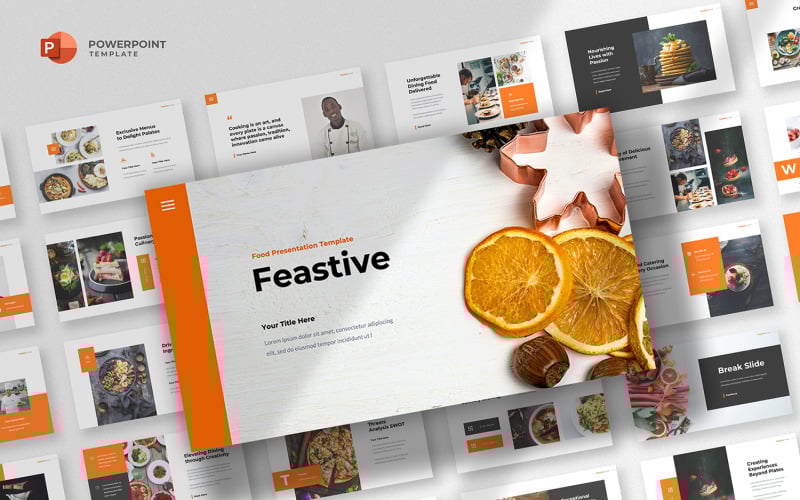 Feastive - Plantilla de PowerPoint sobre comida y restaurantes