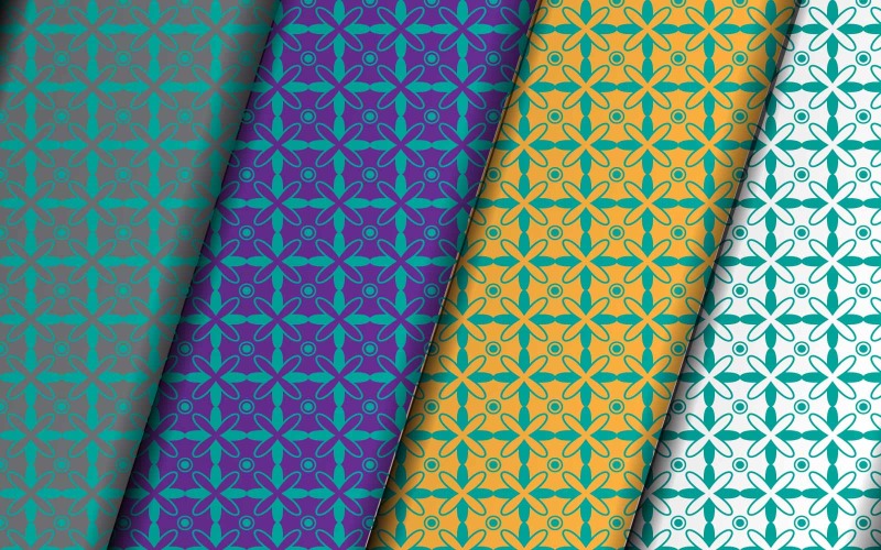 Modèle de conception de motif vectoriel floral.