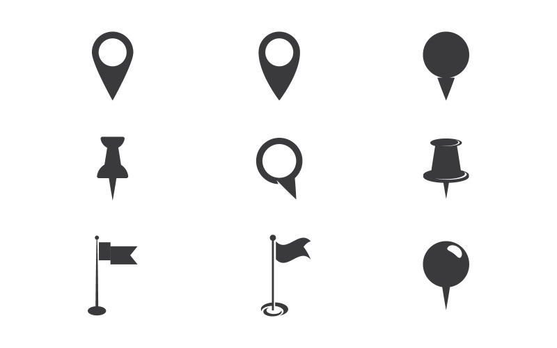 Plantilla de diseño de ilustración vectorial de icono de punto de ubicación
