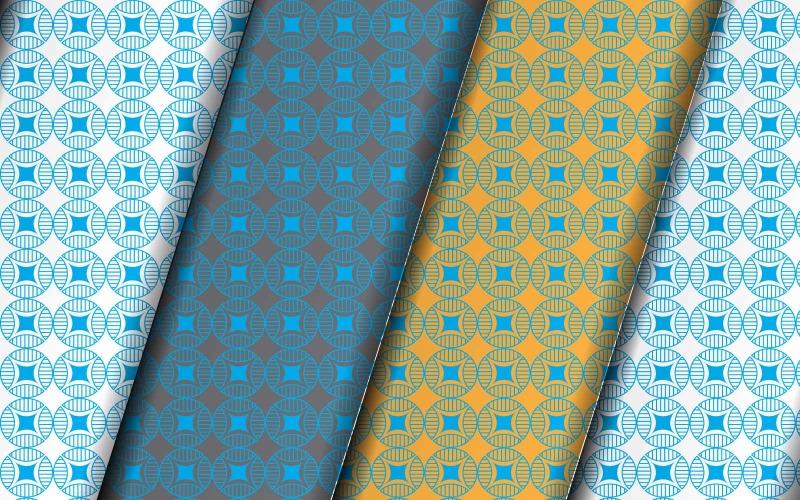 Plantilla de diseño de patrón eps vectorial de estilo circular floral.